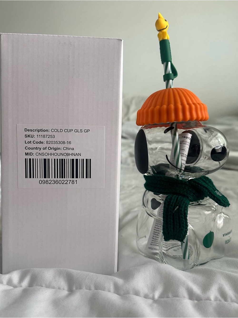 Starbucks x Peanuts collaboration snoopy glass cold cup Limited edition Fall2026